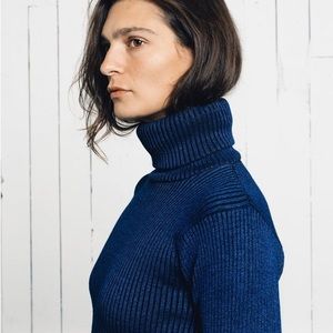 Mara Hoffman Toni Sweater Indigo Blue Small